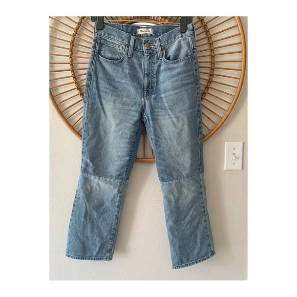 Madewell Retro Crop Bootcut Two Tone Edition Jeans Sz 25 - Picture 1 of 11